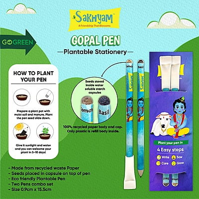Sakhyam Gopal Plantable Pen Combo (Pack of 2 Pens)