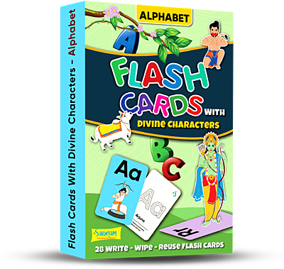 Sakhyam Flash Cards With Divine Characters (28 Cards) | Learn ABC with Divinity
