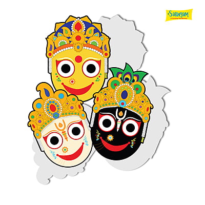 Characters Full Paper Face Masks - 3 pcs Jagannath Lila Set (Jagannath, Baladeva, Subhadra) Characters Full Paper Face Masks - 3 pcs Jagannath Lila Set (Jagannath, Baladeva, Subhadra)