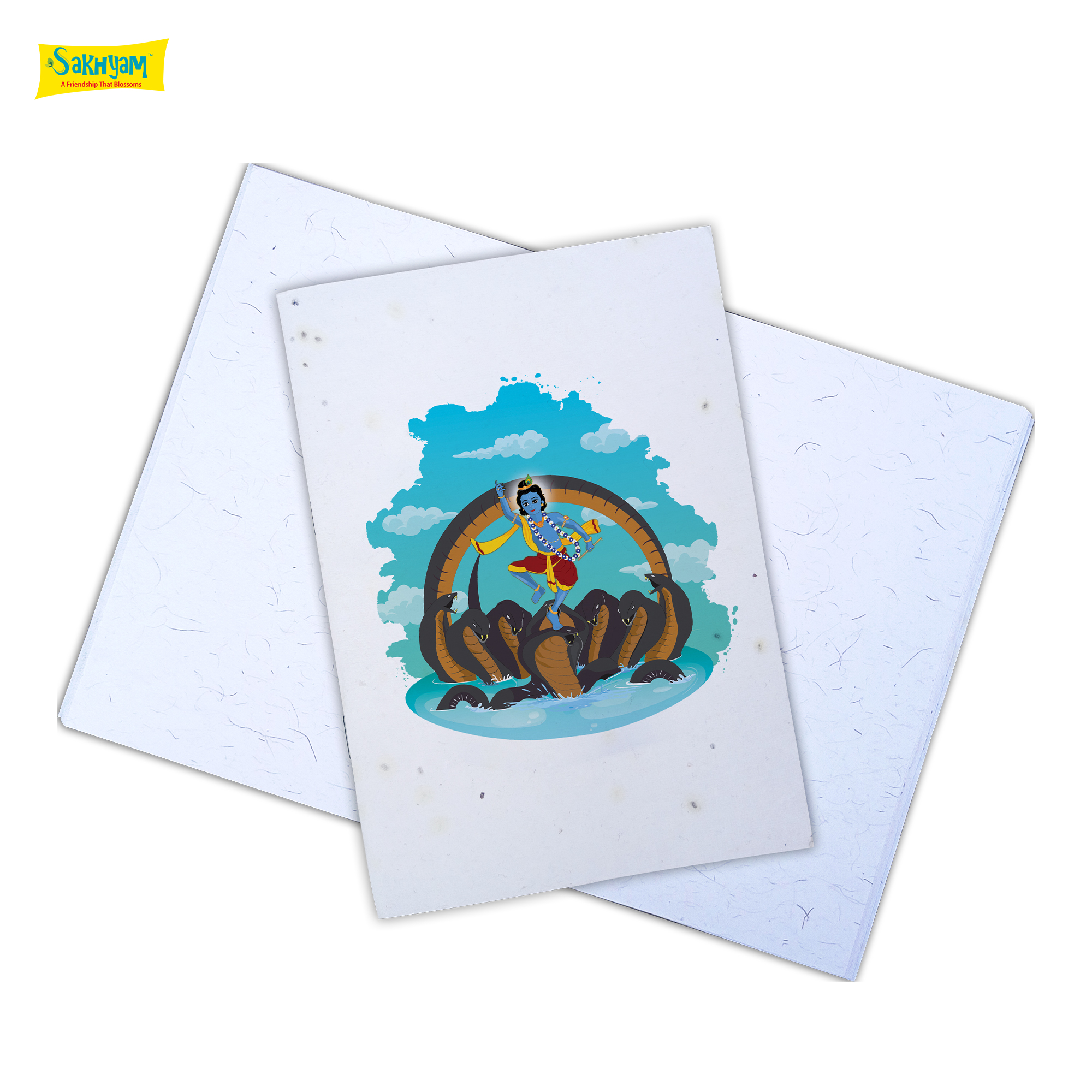 Sakhyam Plantable Notepad -Kaliya Daman Leela (40 writable pages) Sakhyam Plantable Notepad -Kaliya Daman Leela (40 writable pages)