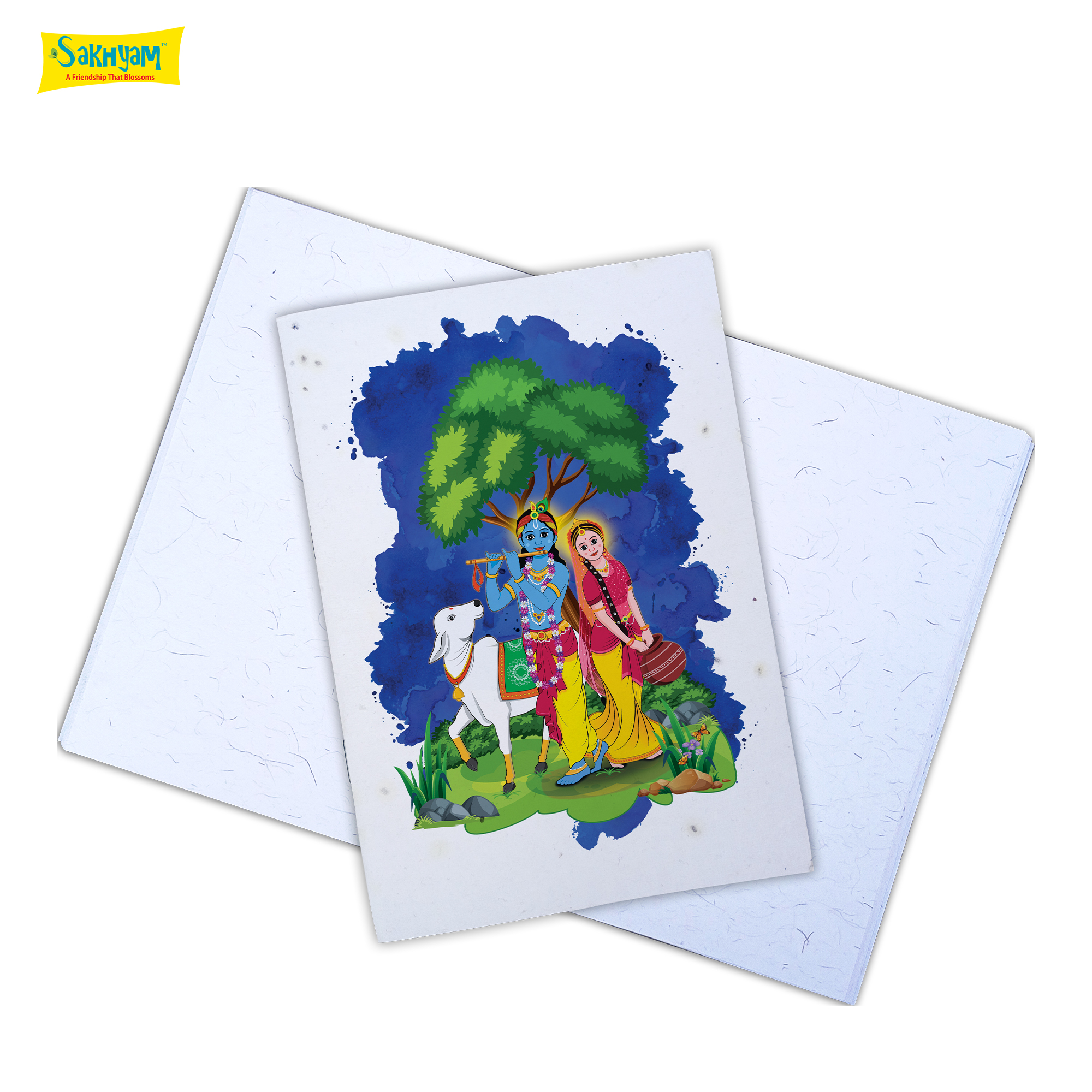 Sakhyam Plantable Notepad -Radha Krishna cow (40 writable pages) Sakhyam Plantable Notepad -Radha Krishna cow (40 writable pages)