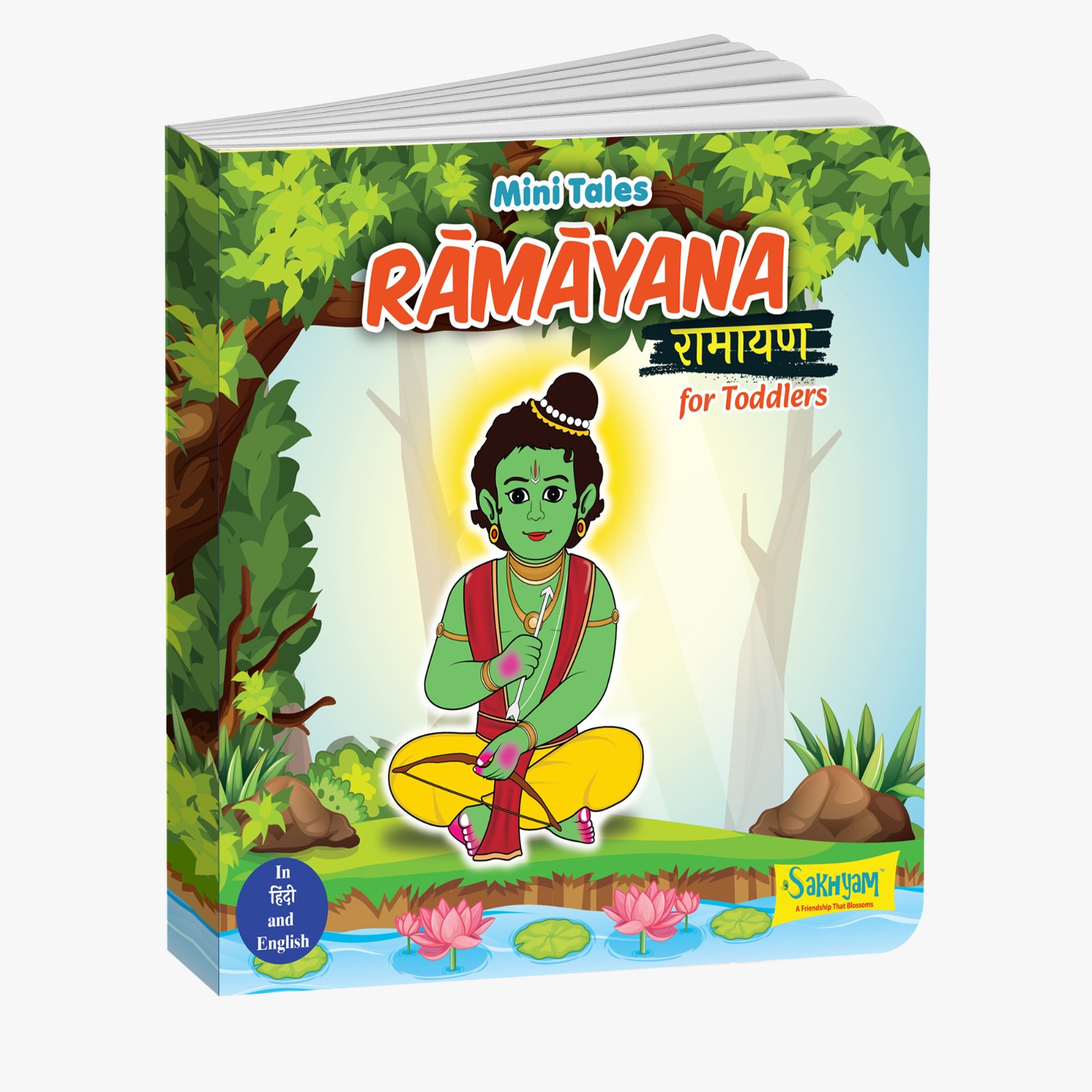 Mini Tales: Ramayana for Toddlers, Story Board Book [Pages: 22] [2-in-1 Language: HINDI & ENGLISH] [NEW]