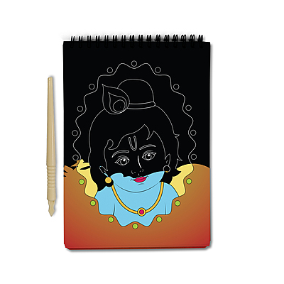 Scratch the Divine- Shri Krishna|Scratch Activity books for kids with magic pen