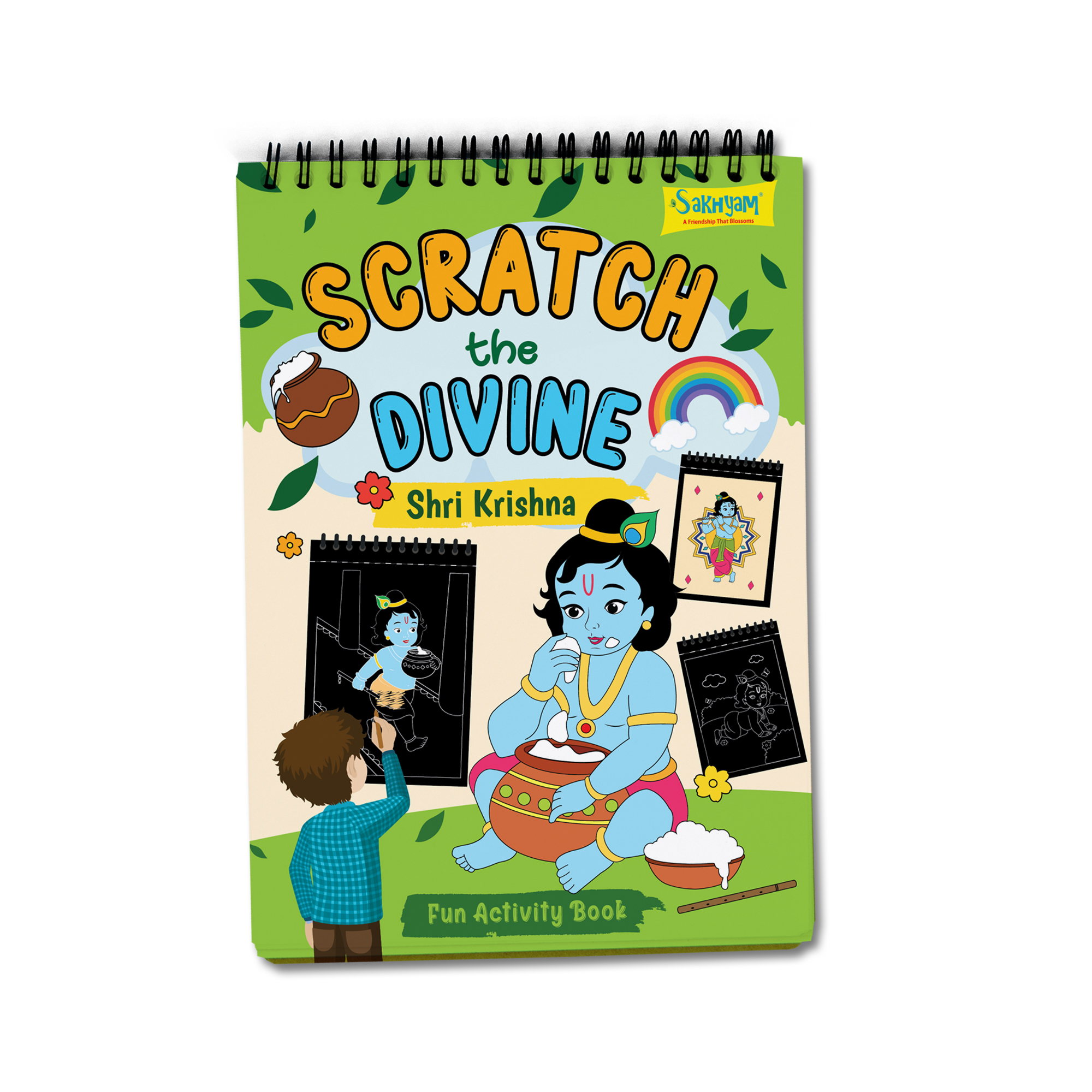 Scratch the Divine- Shri Krishna|Scratch Activity books for kids with magic pen