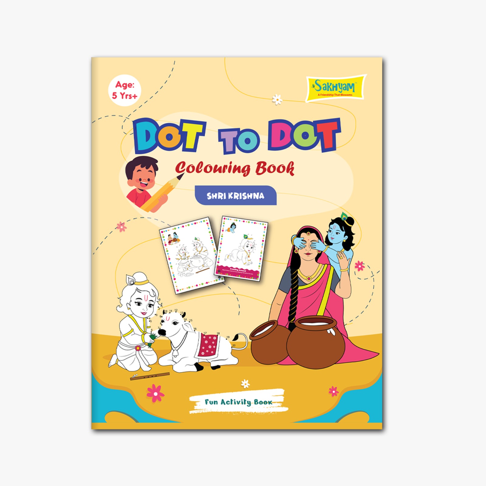 Dot To Dot - Shri Krishna, Colouring cum Activity Book [Pages: 32] [NEW]
