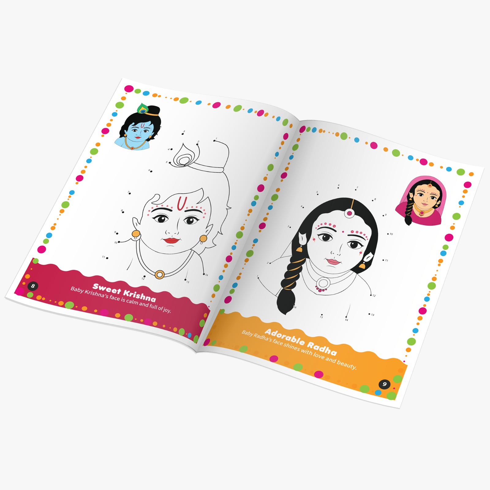Dot To Dot - Shri Krishna, Colouring cum Activity Book [Pages: 32] [NEW]