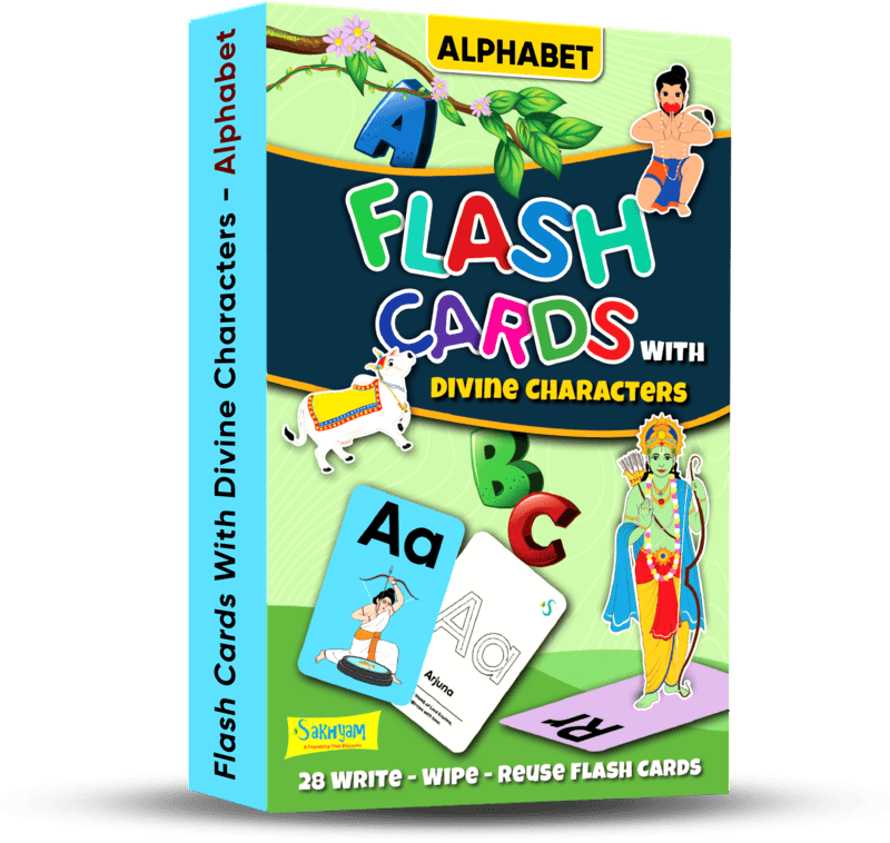 Sakhyam Flash Cards With Divine Characters (28 Cards) | Learn ABC with Divinity Sakhyam Flash Cards With Divine Characters (28 Cards) | Learn ABC with Divinity